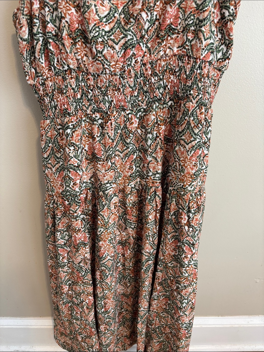 NEW Skies are blue size large Floral Print Spaghetti Strap Sundress - Picture 3 of 7